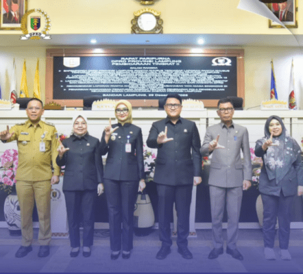 Rapat Paripurna di Ruang Sidang DPRD Provinsi Lampung.