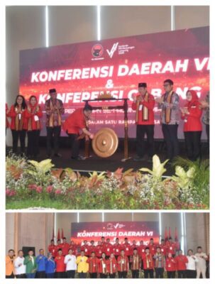 Ketua DPRD Provinsi Lampung Ahmad Giri Akbar menghadiri kegiatan Konferensi Daerah (Konferda) VI dan Konferensi Cabang (Konfercab) PDI Perjuangan se-Provinsi Lampung