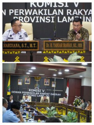 DPRD Provinsi Lampung menerima audiensi dari Dewan Pimpinan Daerah Federasi Serikat Pekerja Transport Indonesia–Konfederasi Serikat Pekerja Seluruh Indonesia (DPD F-SPTI–KSPSI) Provinsi Lampung